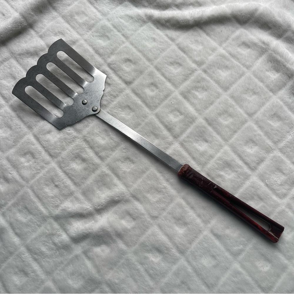 Vtg Stanhome Spatula Flipper Turner Unusual Shape Utensil Stainless Steel